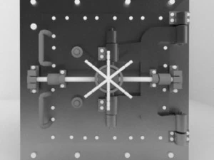 금고 닫힘 3D 모델