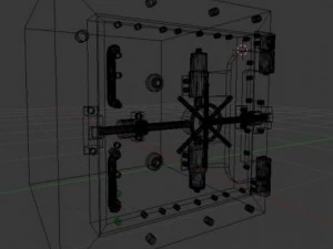금고 닫힘 3D 모델