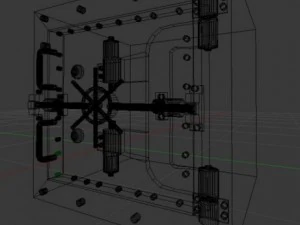 금고 닫힘 3D 모델