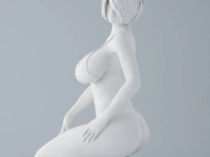 kneelingy girl 3D Print Model