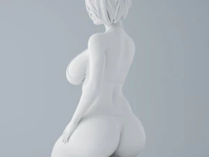 kneelingy girl 3D Print Model