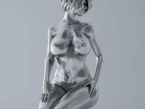 kneelingy girl 3D Print Model