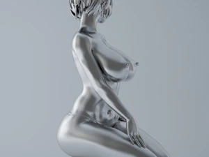 kneelingy girl 3D Print Model