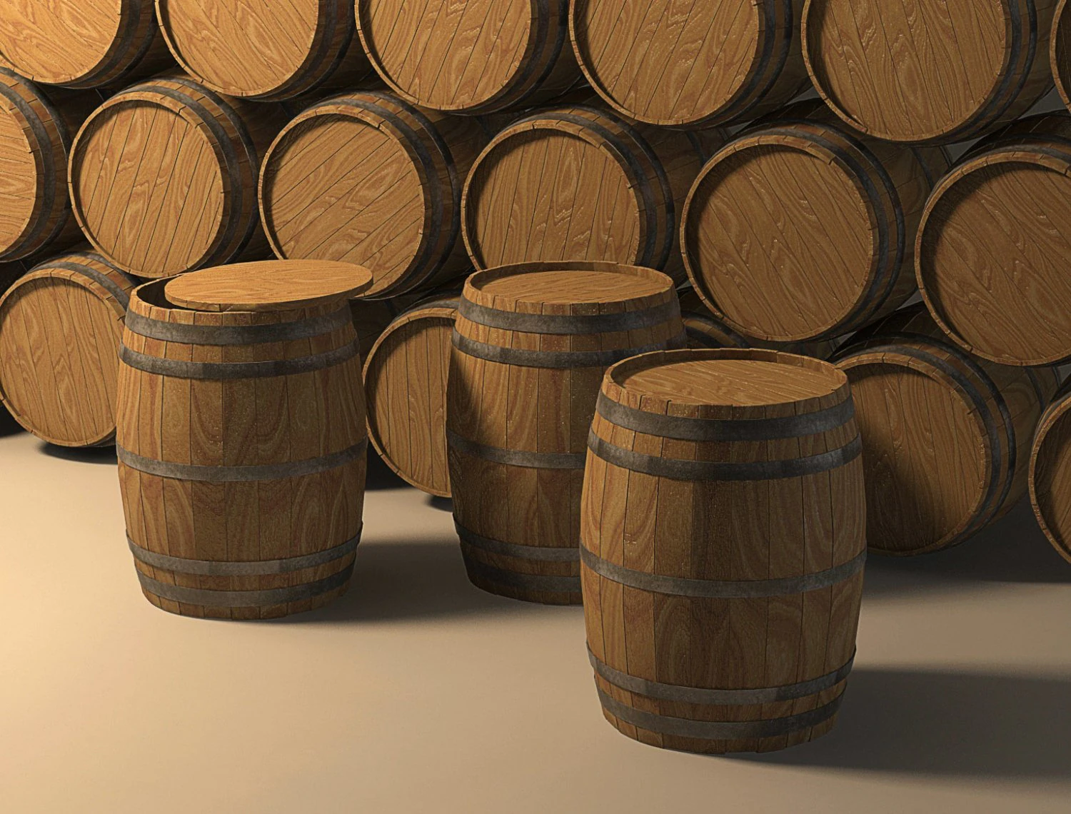 barrel 3D Model .c4d .max .obj .3ds .fbx .stl .blend