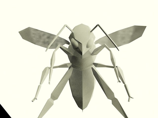 lowpoly bee 3D Model .c4d .max .obj .3ds .fbx .stl .blend 