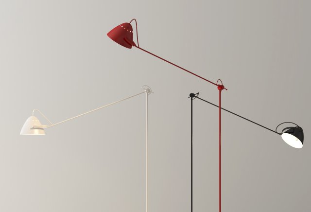 floor lamp 3D Model .c4d .max .obj .3ds .fbx .stl .blend 