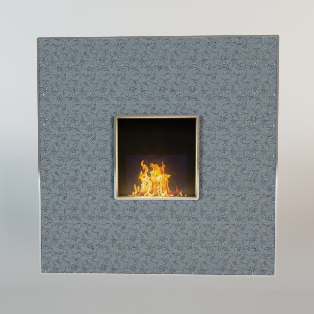 fireplacecattelanfirebox 120x120x195 Model 3D .c4d .max .obj .3ds .fbx .stl .blend 