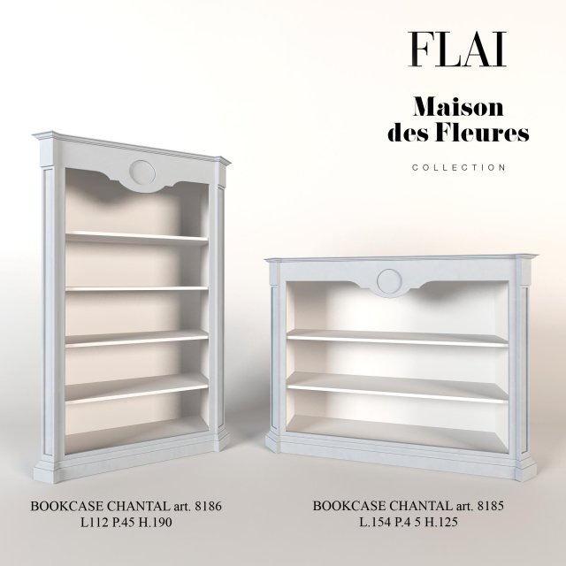 bookcaseflaichantalart 8185 154x45x125 3D-Modell .c4d .max .obj .3ds .fbx .stl .blend 