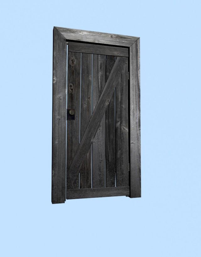 old door 3 3D Model .c4d .max .obj .3ds .fbx .stl .blend 