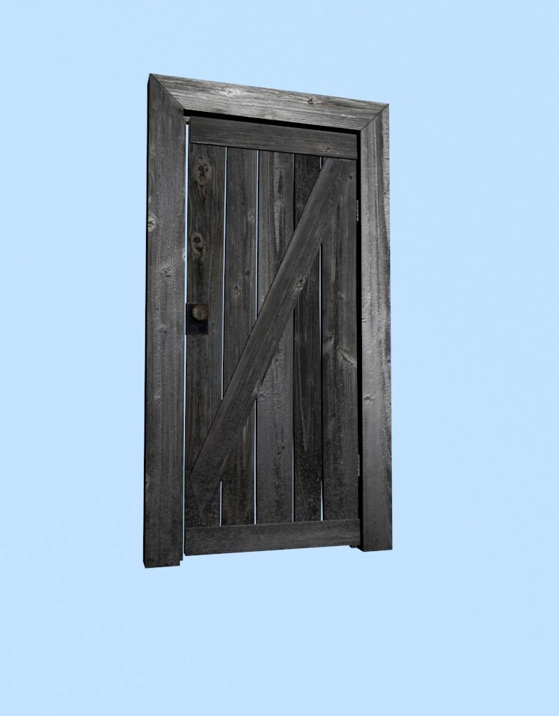 old door 3 3D Model .c4d .max .obj .3ds .fbx .stl .blend 