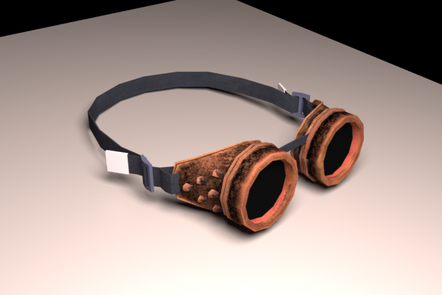steampunk glasses 3D Модель .c4d .max .obj .3ds .fbx .stl .blend 