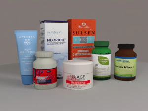 फार्मेसी उत्पाद 3D मॉडल