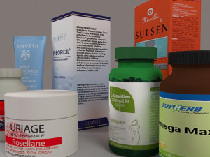 pharmacy products 3D-Modell