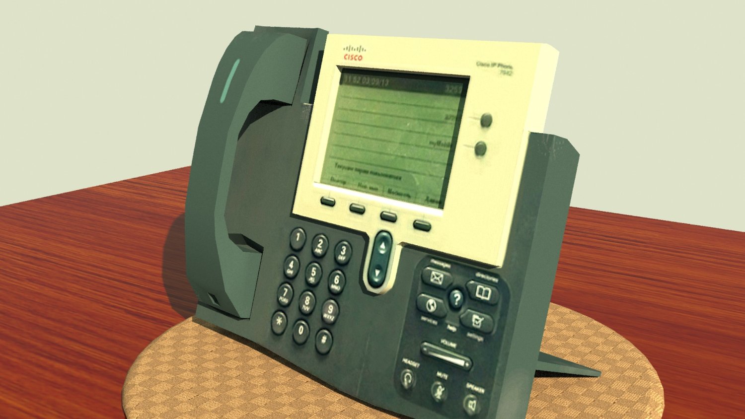 phone cisco 7942 Низкополигон. 3D Модель