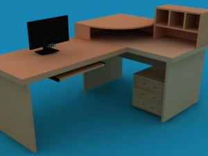 desk Model 3D