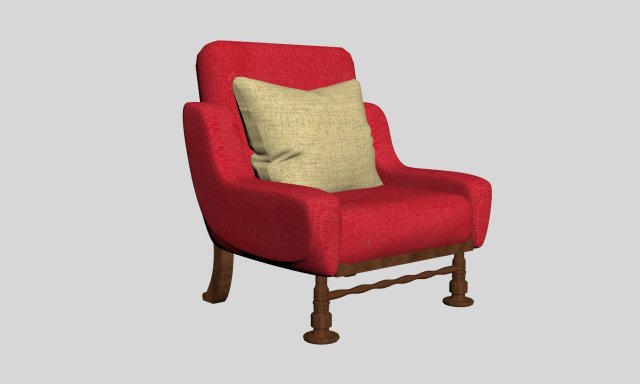 comfortable chair 3Dモデル .c4d .max .obj .3ds .fbx .stl .blend