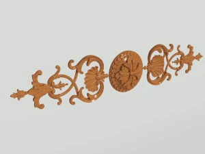 लकड़ी की सजावट 3D मॉडल