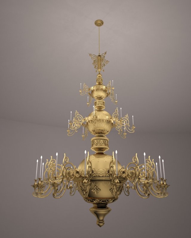 chandelier Modelo 3D .c4d .max .obj .3ds .fbx .stl .blend 