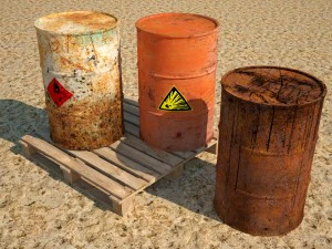 low poly models for games barrels pallets military crates concrete block 3D Model