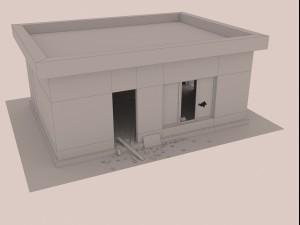 beer bar in the apocalyptic world 3D Model