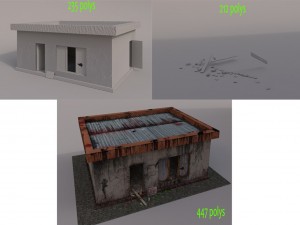 beer bar in the apocalyptic world 3D Model