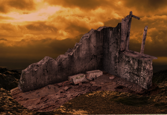 the corner of the ruined house 3D Modell .c4d .max .obj .3ds .fbx .stl .blend