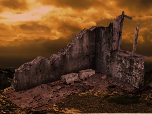 खंडहर घर का कोना 3D मॉडल