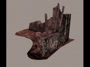 the corner of the ruined house 3D Modell