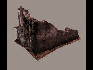 the corner of the ruined house 3D Modell
