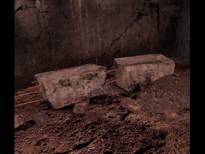 the corner of the ruined house 3D Modell