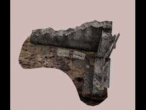 the corner of the ruined house 3D Modell