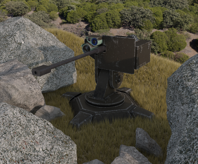 combat automatic turret 3D Model .c4d .max .obj .3ds .fbx .stl .blend 