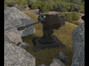 combat automatic turret 3D Model