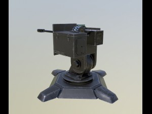 combat automatic turret 3D Model