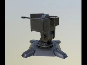 combat automatic turret 3D Model