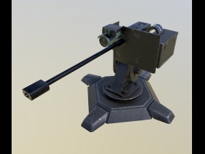 combat automatic turret 3D Model
