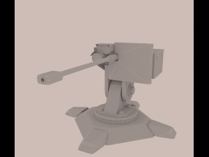 combat automatic turret 3D Model