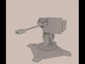 combat automatic turret 3D Model