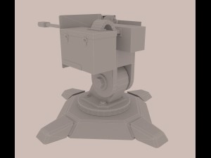 combat automatic turret 3D Model