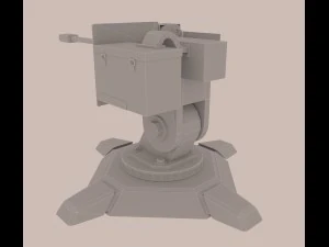 combat automatic turret 3D Model