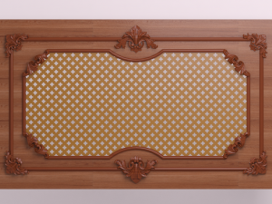 decorative panel with carved elements 3D Model