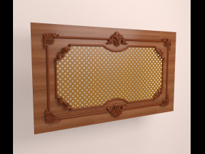 decorative panel with carved elements 3D Model