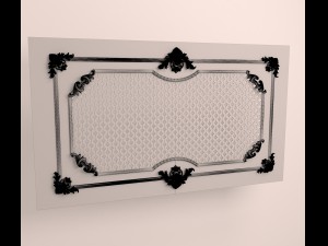 decorative panel with carved elements 3D Model