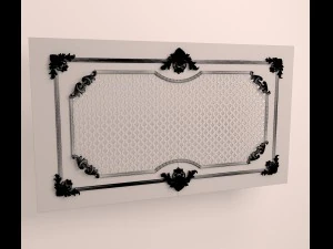 decorative panel with carved elements 3D Model