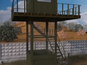 armored observation tower 3D Model