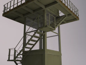 armored observation tower 3D Model