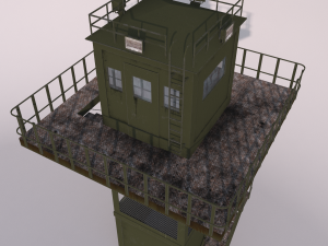 armored observation tower 3D Model
