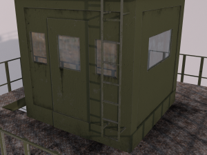 armored observation tower 3D Model
