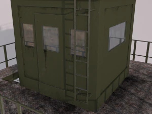 armored observation tower 3D Model