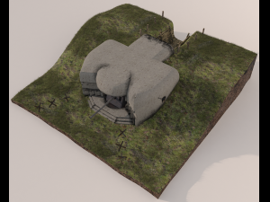 long-term fire point dot Modello 3D